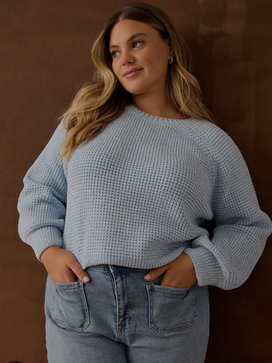 ARULA Sweaters - Arula Haisley Waffle Chenille Crop Sweater NWT 2X